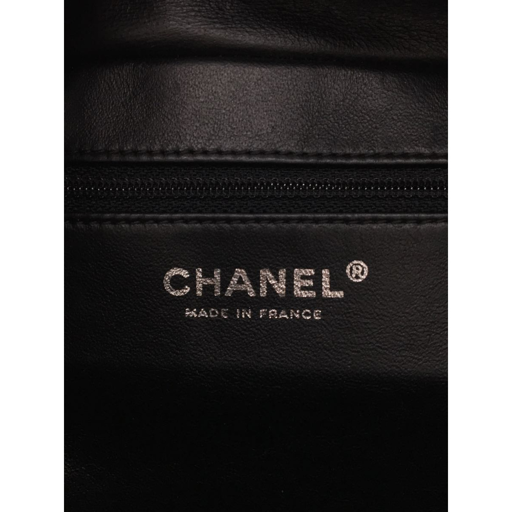 Chanel Leather Plain Shoulder Bag implant Noir Black - Picture 3 of 6